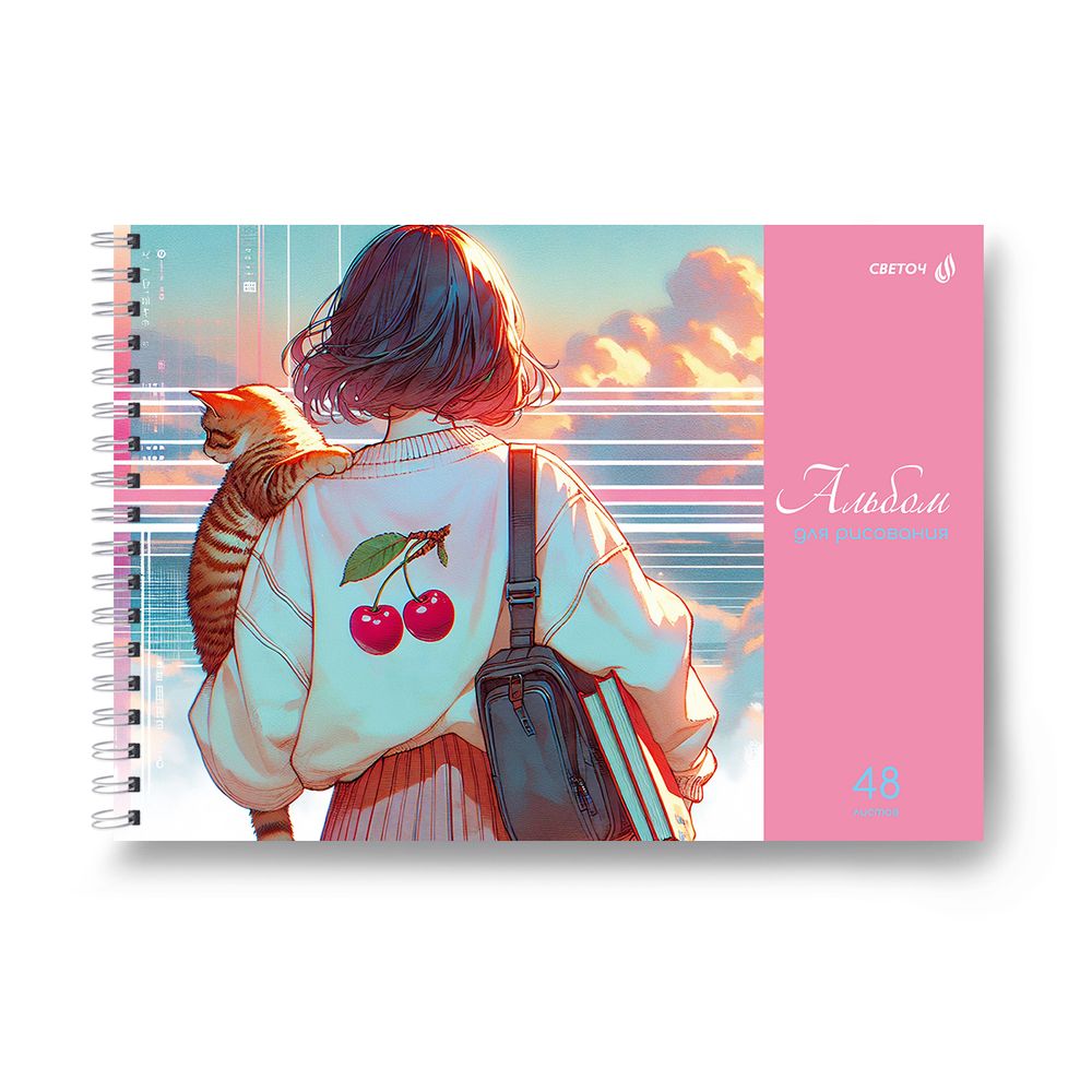 Альбом для рисования 100 г/м², A4 29.5х21 см, 5 шт на гребне 48 л, 01621 МИКС Для тебя, Светоч А234