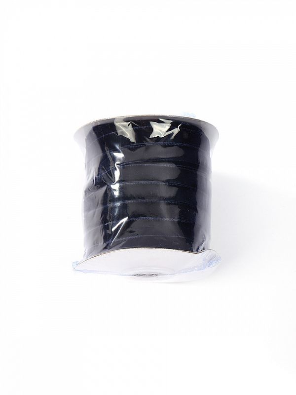 Лента бархатная (тесьма) 10.0 мм / 22.86±1 метров, арт.10VR54 нейлон цв.т.синий