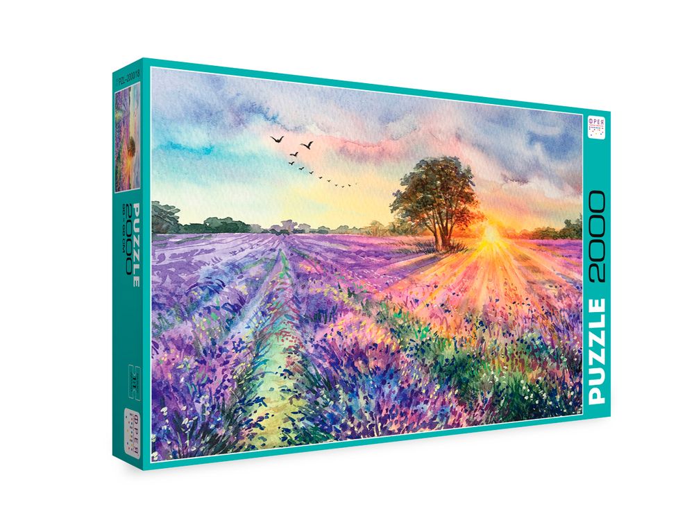 Пазл 2000 элементов, Лавандовый закат, PZL-2000/18, Фрея