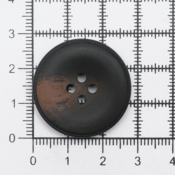 Пуговицы 4 прокола 44L=28 мм, пластик (имитация рога), col.B темно-коричневый, 36 шт, CN2812