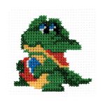 Набор для вышивания нитками РС Студия, Крокодил 8х7см