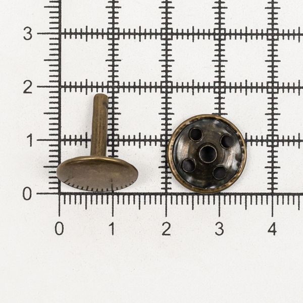 Хольнитены 2-сторонние ⌀15.0 мм, h=16.0 мм, латунь, 100 шт, BIG