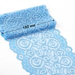 Кружево бельевое эластичное 180 мм / 3 м, TBY.L1351, цв.L3090 голубой, Kruzhevo