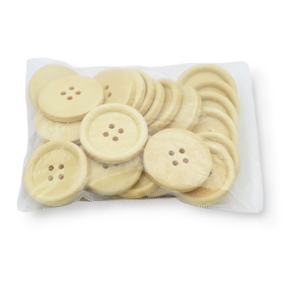 Пуговицы 4 прокола 48L (30мм), (Beige (бежевый)), 24 шт