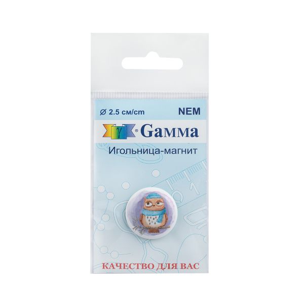 Игольница магнитная №36 Сова в шапке и шарфе, Gamma NEM