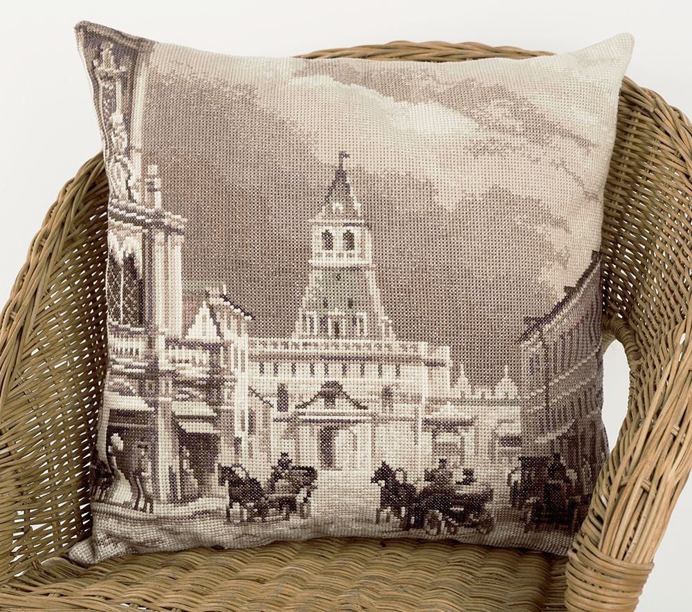 Набор для вышивания нитками Panna, Старая Москва. Ильинские ворота, 42х42 см