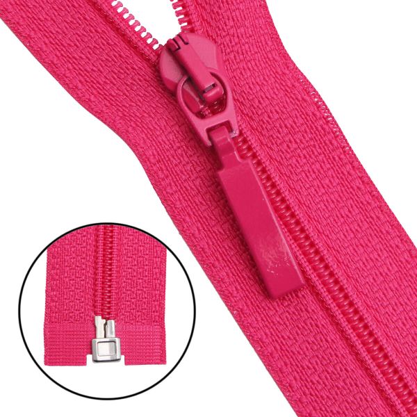 Молния спираль (витая) Arta Т5 (5 мм) 1 зам., разъем., 50 см, цв. 383 малина, уп.5 шт