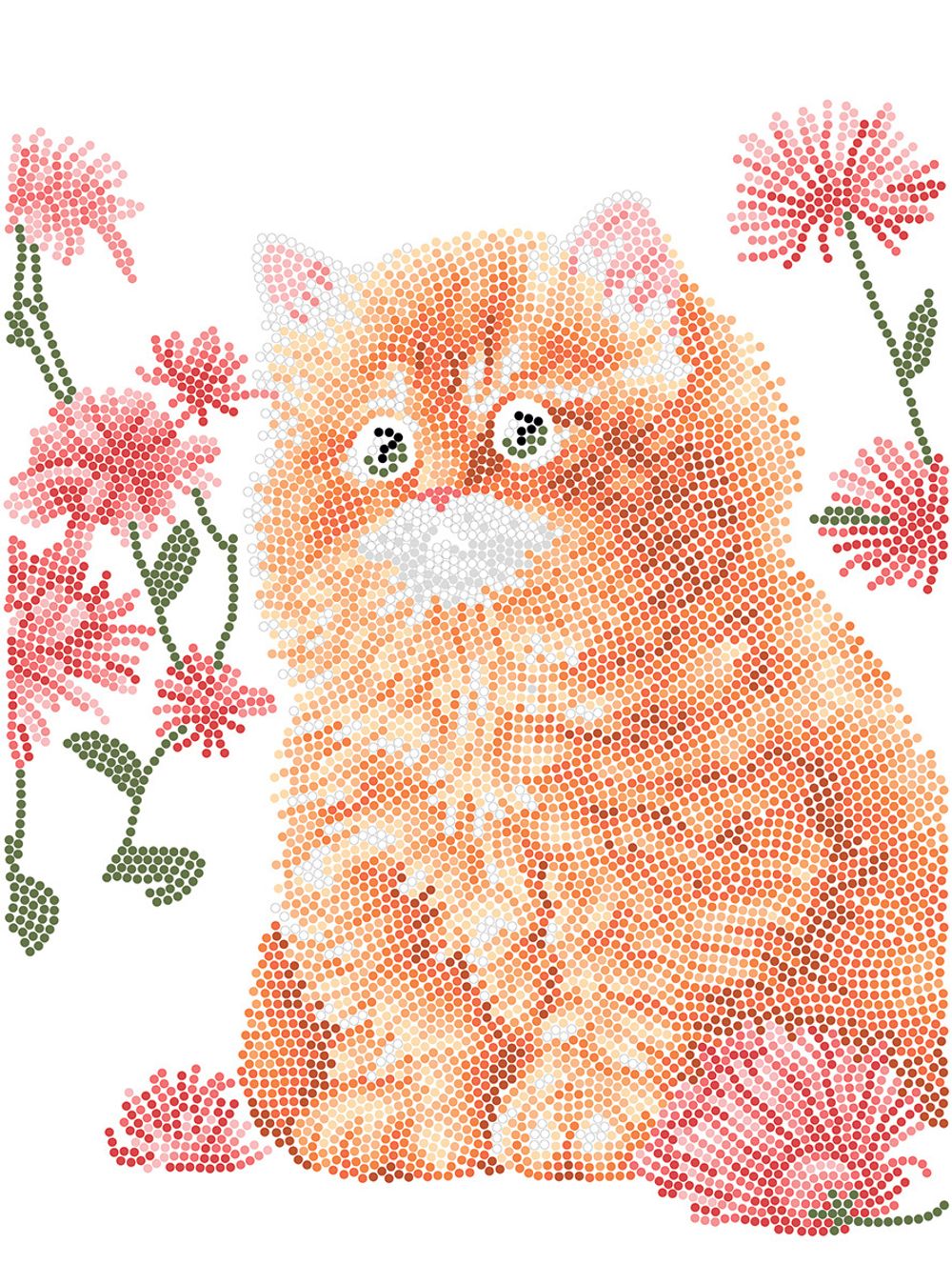 Алмазная (кристальная) мозаика Фрея ALPD-202, на подрамнике В цветах, 30х40 см