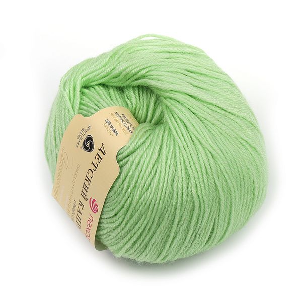 Пряжа Пехорка Детский каприз / уп.10 мот. по 50 г, 225 м, 041 салатовый