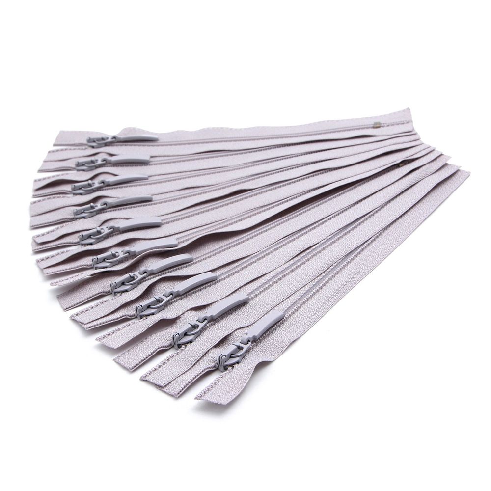 Молния спираль (витая) Arta Т5 (5 мм) 1 зам., н/раз., 18 см, цв. 154 св.серый, уп.10 шт