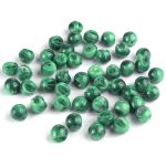 Пуговицы на ножке под камень из смолы 11мм (малахит), 100 шт