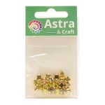 Хрустальные стразы в цапах круглые (золото) цитрин 6х6 мм, 20 шт/упак. Astra&Craft, ЗЦ017НН66