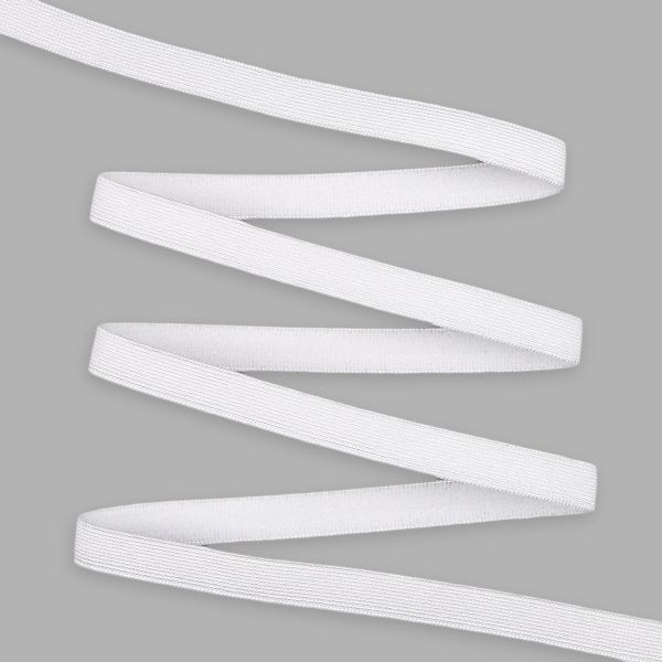 Резинка бельевая (бретелечная) матовая 8.0 мм / 50 метров, 4.2 г/м, эласт.120%, белый, МL195.008