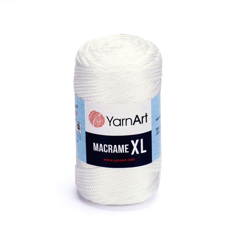 Пряжа YarnArt (ЯрнАрт) Macrame XL / уп.4 мот. по 250 г, 130м, 154 белый