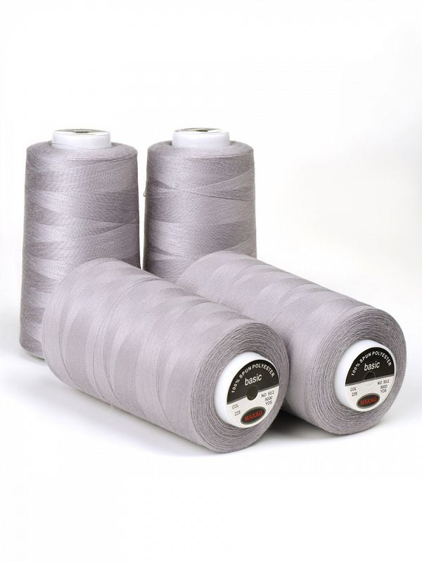 Нитки швейные Max 50/2, 4570 м (5000 ярд), 226 серый / 4 бобины