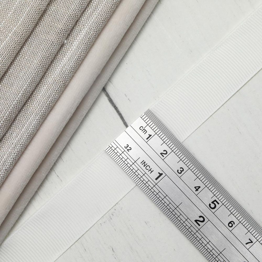 Лента репсовая (в рубчик) 20.0 мм, 047 молочный, уп.18,28 м