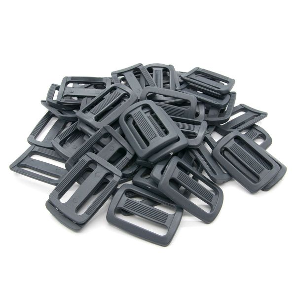 Пряжка, ПА, цветная, 30 мм (с156 т.серый), 50 шт