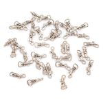 Карабин металл 07 мм (28х11 мм), никель, 40 шт