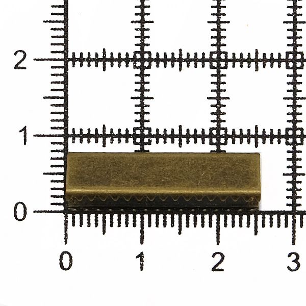 Зажим для ленты/стропы 7х25 мм, бронза, 50 шт