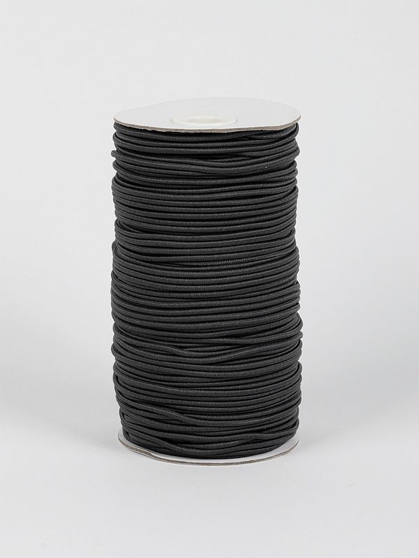 Резинка шляпная (шнур эластичный) ⌀2.5 мм / 100 метров, F312 тёмно-серый