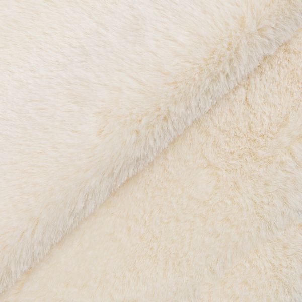 Плюш (ткань) Peppy PTB-004 374 г/м², 152 см / рул. 5 метров, молочный/ivory