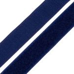 Лента контактная липучка (велкро) пришивная фасовка 25 мм / 25 см, Hobby&Pro, 57 т синий, /пара/, кач."B"