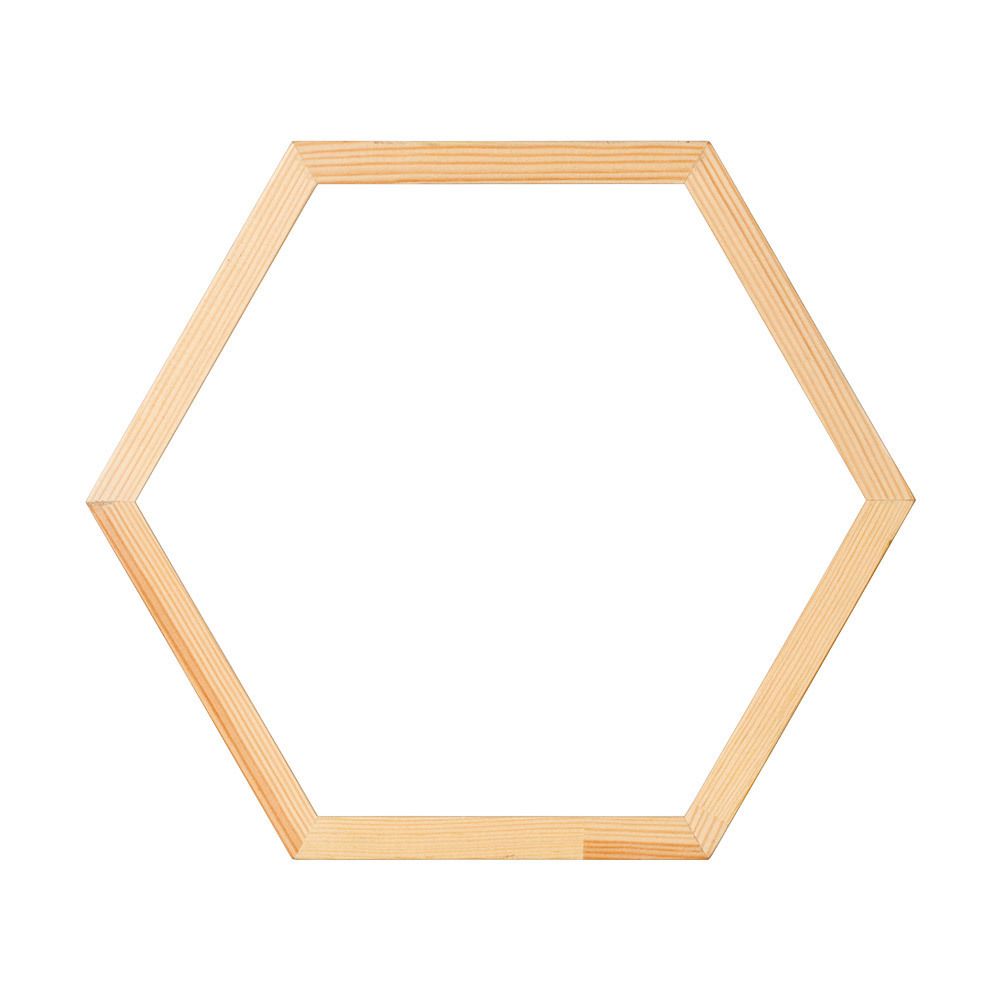 Рамка для картины (фото) каркас без стекла ⌀30 см, шестигранник, Gamma ВКБ-01