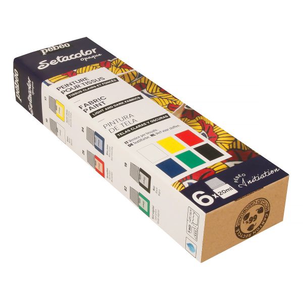 Набор красок Pebeo Setacolor Opaque Открытие для темных и светлых тканей 6 цв. 20 мл 756481