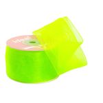 Лента капроновая (органза) 50.0 мм, 1043 салатовый, уп. 27,4 м