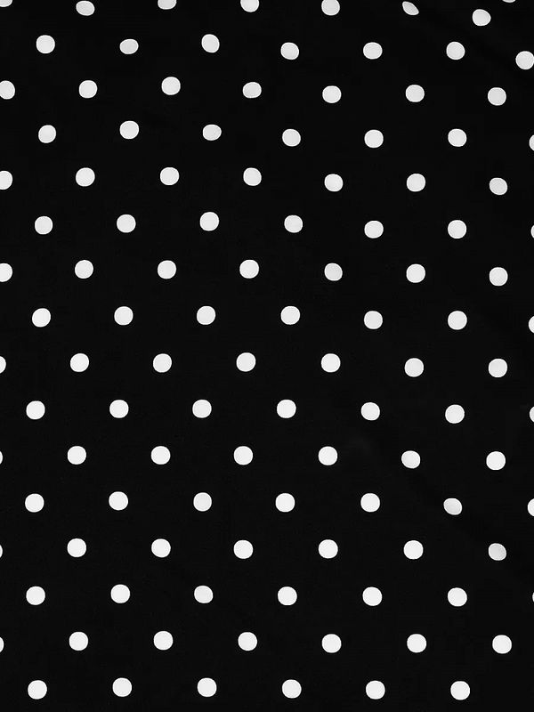 Штапель в горошек 90 г/м², 145 см / 2 метра, TBY.Vidt.01 цв.черный