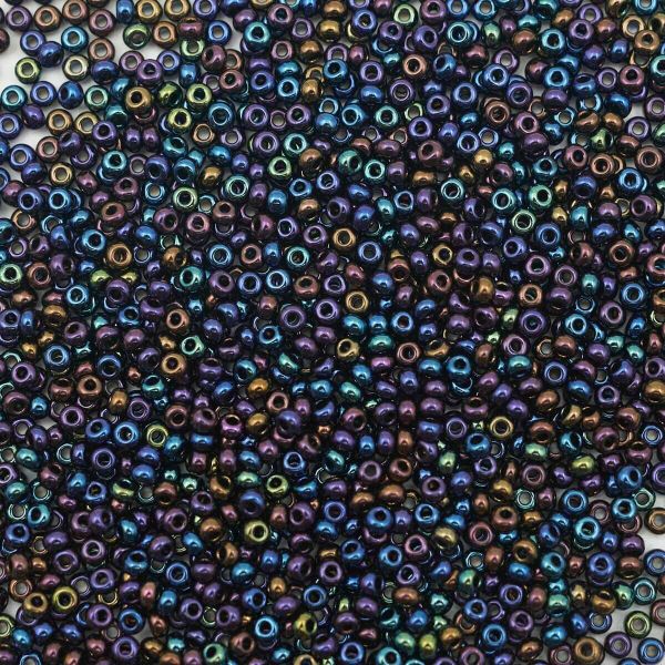 Бисер Preciosa непрозрачный с радужным покрытием 10/0 (59205), круг.отв., 500гр