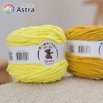 Пряжа Astra Premium (Астра Премиум) Плюшевая / уп.2 мот. по 100 г, 80 м, 311 желтый