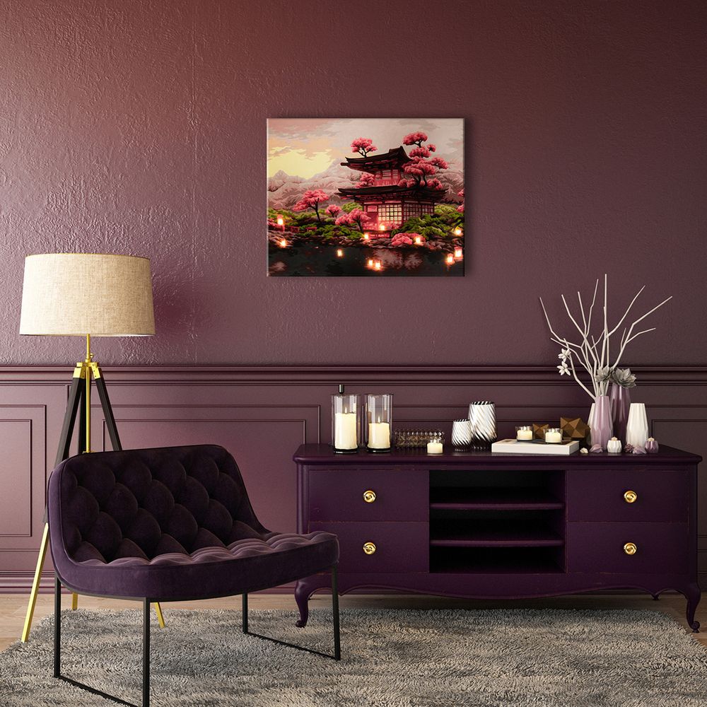 Картина по номерам Фрея, со светодиодами День цветения сакуры, 50х40 см