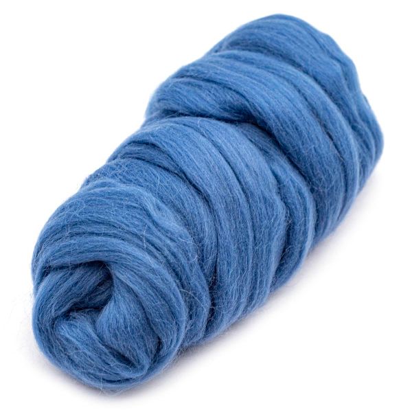 Шерсть для валяния Камтекс Лента для валяния п/тонкая 1х50 г, (25-28 мкр), 2.1 м, 022 джинса, 614644-25