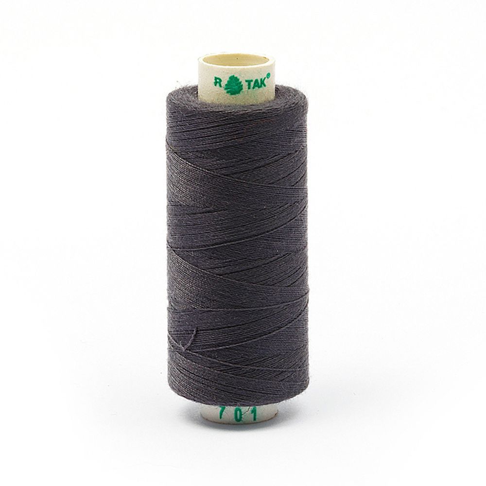 Нитки швейные бытовые Dor Tak 40/2, 366 м / 10 кат., 701 серый