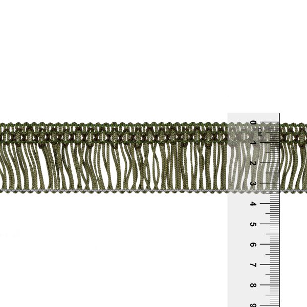 Бахрома отделочная 35.0 мм / 16 метров, 079 хаки, Gamma А-06