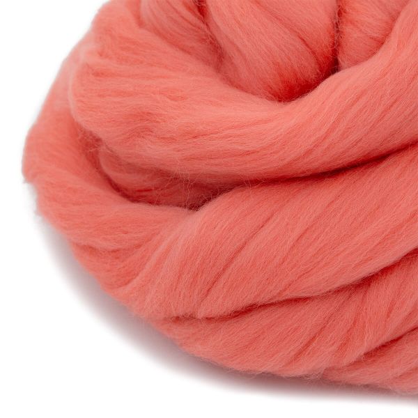 Шерсть для валяния Троицкая тонкая 1х100 г (до 23 мкр), 0453 бегония