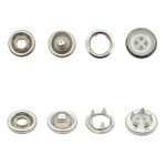 Кнопка рубашечная (джерси) пуговица ⌀9.5 мм, ≈72 шт, МЕТАЛЛ, белый/никель, NEW STAR