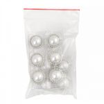 Пуговицы металлические на ножке 28L-18 мм, С-MP30 цв.серебро/перламутр, 10 шт