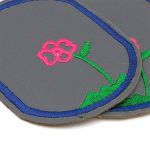 Термоаппликация светоотражающая Цветок, 79х58 мм, цветной, LA450, 2 шт