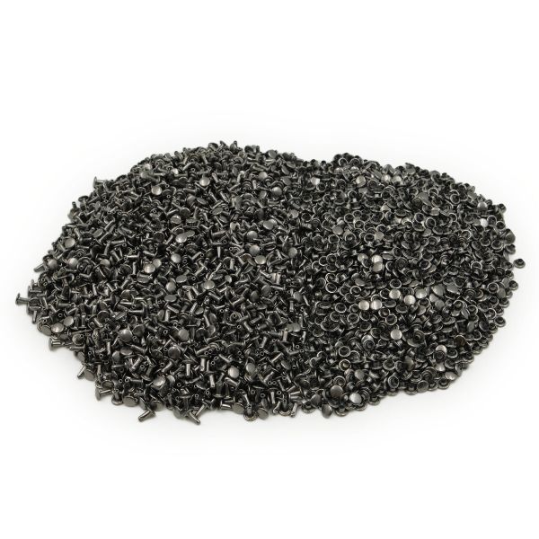 Хольнитены двухсторонние ⌀6 мм, h=6 мм, сталь, New Star №0, чер.никель, уп≈2000 шт