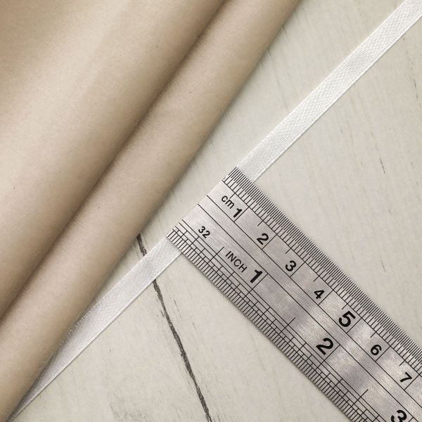 Лента атласная 1-сторонняя 6.0 мм / 22.86±1 метров, 002 белый, Globus