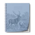 Тетрадь общая с пластик. обложкой, ч/б запечат. титульн. лист, 180 мкр, Pastel A5+ 60 л. на гребне 65 г/м², белизна 100%, 4 шт, клетка, 000666 Васильковая, Светоч ТЕТ60-001