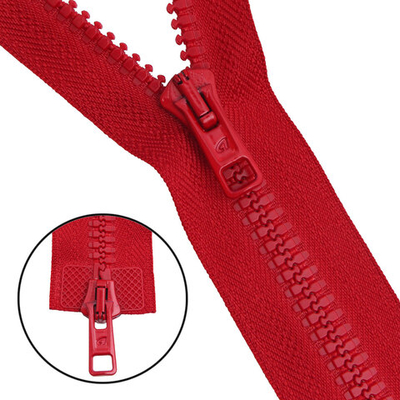 Молния трактор Arta Т6 (6 мм) 2 зам., разъем., 75 см, цв. 008 красный, уп.5 шт