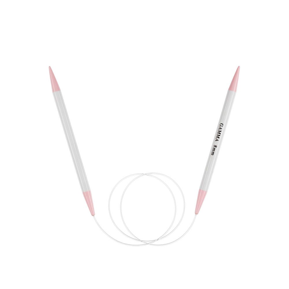 Спицы круговые пластик ⌀8,0 мм, 80 см, Gamma PKN1