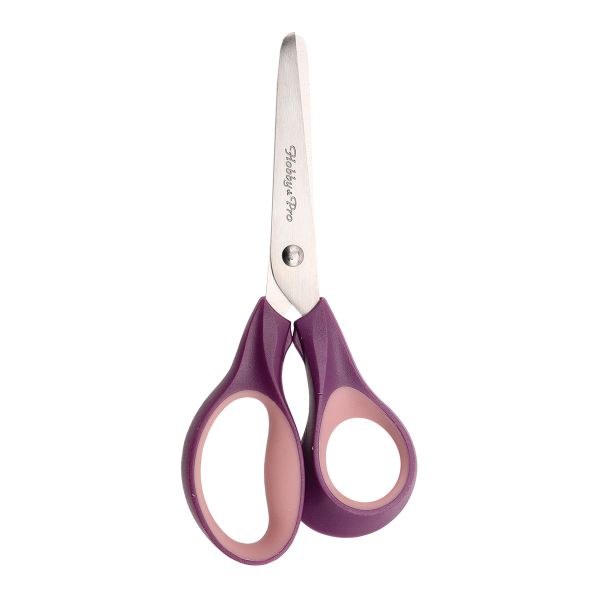 Ножницы школьные 14 см, фуксия, Hobby&Pro, 590430