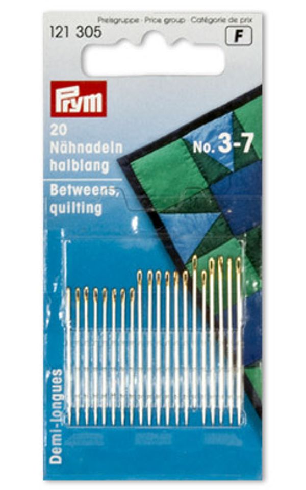 Иглы ручные полудлинные №3-7, 20 шт, Prym 121305