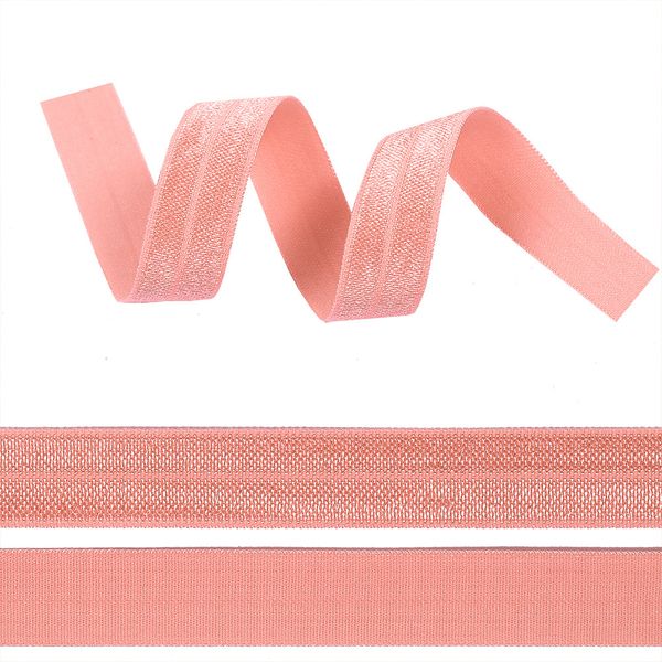 Резинка бельевая (окантовочная) блестящая 15.0 мм / 50 метров, F152 бл.розовый