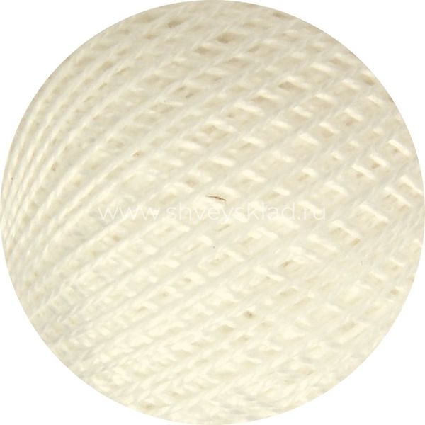 Пряжа ПНК им.Кирова Ирис / уп.20 мот. по 25 г, 150м 0102 молочный