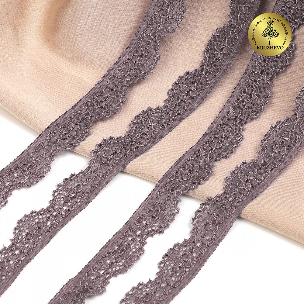 Кружево эластичное (стрейч) 8031 15мм цв.L620 морской туман, 50м, Kruzhevo